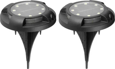 Imagen del producto de Lámparas solares Strend Pro Crater, 11x14 cm, 12 LED SMD, AA, 2 unidades
