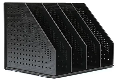 Holz-Archivregal, Schreibtisch-Organizer, Buchstützen, 32,9x25,5x24,5 cm