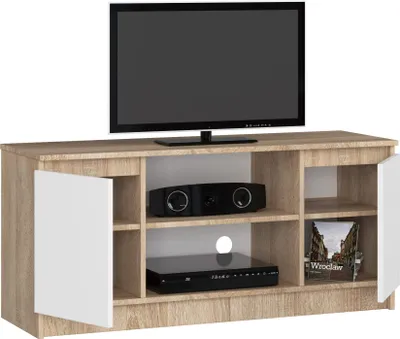 Obrázek produktu pro BDW, komoda, RTV skříňka, TV nábytek, 120x55x40 cm, , dub Sonoma - bílá