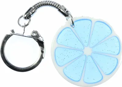 Produktbild von Fruchtscheibe Frucht Schlüsselanhänger Miniblings Anhänger Schlüsselring blau