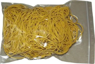 Produktbild von 100 g Gummiringe gelb 40 mm Ø 1,2 x 1,2 mm breit