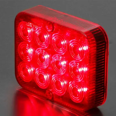 Productafbeelding van 12 LEDs 2,4 W Rode Mistlampen Achterverlichting 12 V 24 V Aanhangwagens