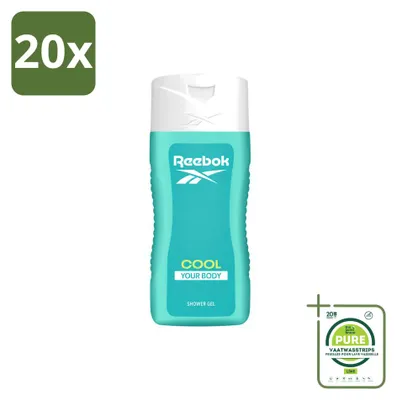 Produktbild von 20 x Reebok Cool Your Body Douchegel - 400 ml - Großpackung - 20 Stücke