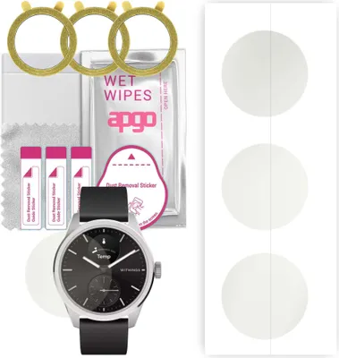 Produktbild von apgo 3 Stück Schutzfolie, Matt, kompatibel mit Withings ScanWatch 2 Smartwatch, Hydrogel Displayschutzfolie mit Positionierhilfe, Displayfolie, robust und kratzfest