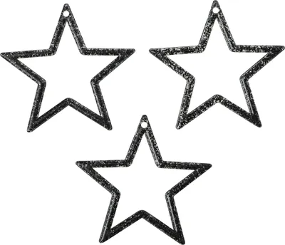 Produktbild von Deko-Sterne mit Glitter für Weihnachten und kreative Gestaltung, 120 Stück