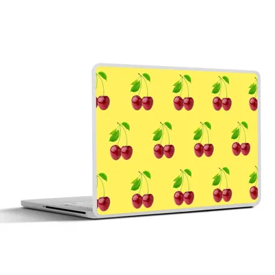 Produktbild von MuchoWow® Laptop Aufkleber Sticker Cover Kirschen - Rot - Muster 30x21 cm - Sticker für Laptop - Selbstklebend