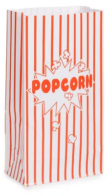 Produktbild von 10 Popcorn-Tüten aus Papier rot-weiß gestreift Kino-Stil - Einheitsgröße
