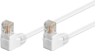 Produktbild von CAT 5e Netzwerkkabel, 90°, weiß, 0.25m