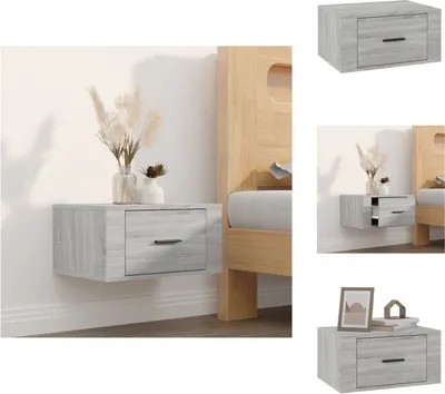 Obrázok produktu pre vidaXL Nástenný nočný stolík sivý Sonoma 50x36x25 cm - Nočné stolíky
