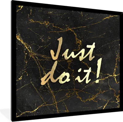 Produktbild von MuchoWow® Gerahmtes Poster Zitate - Motivation - Marmor 40x40 cm - Poster mit Schwarzem Bilderrahmen Wandposter Rahmen Foto Bilder - Mit Rahmen - Wanddekoration Schlafzimmer