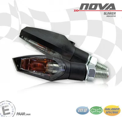 Produktbild von Blinker NOVA 12V/6W Halogen schwarz getönt