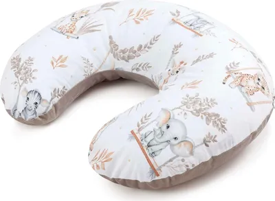 Produktbild von Happy Jungle & Latte Velvet Stillkissen mit abnehmbarem Bezug
