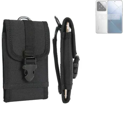 Produktbild von K-S-Trade Holster Handy Hülle kompatibel mit Xiaomi 14 Holster Handytasche Gürtel Tasche Schutz Hülle Robust Outdoor schwarz