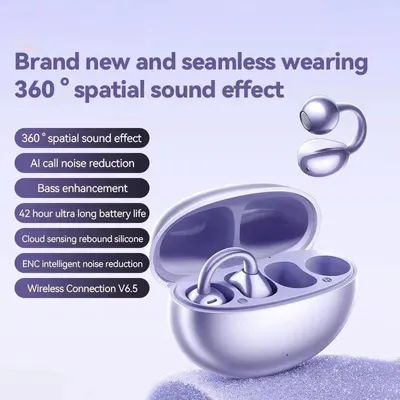 Produktbild von Drahtlose Ohrhörer, Ohrbügel-Headset, ENC-Bluetooth-Kopfhörer, Ohrhörer mit Geräuschunterdrückung und Mikrofon