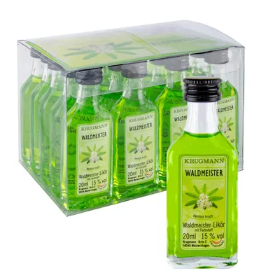 Produktbild von Krugmann Waldmeister Likör 20 x 20 ml 400 ml Mini Liköre 15 Vol