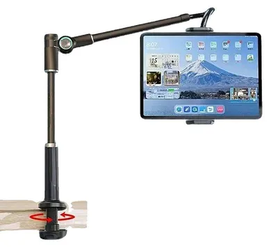Produktbild von Telefonhalter, verstellbar, Mehrwinkelansicht, schwarz, schwarz