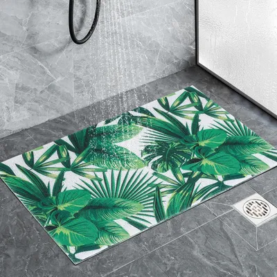 Immagine prodotto di Tappetino antiscivolo per doccia, simile alla luffa, anti-muffa, in PVC, verde, 80 x 50 cm