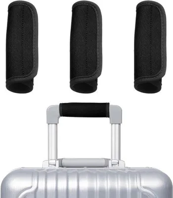 Immagine prodotto di Set di accessori da viaggio in neoprene, 3 pezzi, accessori neri per valigie