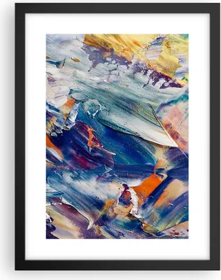 Produktbild von Gerahmtes Poster - Schwarzer Rahmen - Die Farben Farbe Abstraktion - 30x40 cm - Wand Bild - Wanddeko - Wandbilder - Kunstposter - Wandposter - Bilderrahmen - Bilder - Kunstdruck - P2BPA30x40-5113