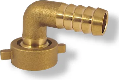 Produktbild von Winkelschlauchverschraubung 90° 2/3 Messing ÜWM 1 Zoll - 19 mm Schlauchtülle (3/4" Schlauch)