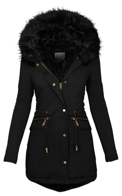 Produktbild von Elzusha – Dicke, warme Winterjacke mit Kapuze für Damen