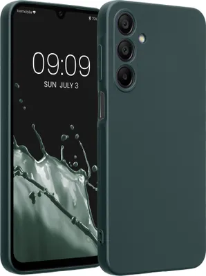 Produktbild von kwmobile Handyhülle für Samsung Galaxy A16 5G Hülle - weiche Silikon Case metallisch schimmernd - Schutzhülle Cover - Metallic Petrol