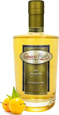 Produktbild von Alte Mirabelle 0,5L intensiv fruchtig & sehr mild Obstler 40% Vol. Mirabellen Schnaps Mirabellenschnaps