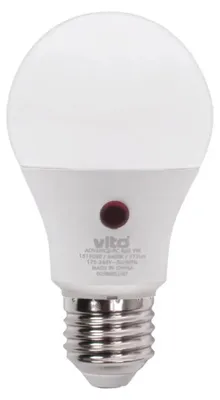 Obrázok produktu pre Led Žiarovka E27 9W 6400K 954Lm S Denno-Nocným Senzorom Vito