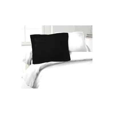 Produktbild von 2 Kissenbezüge 100 % Baumwolle 50 x 70 cm – Schwarz