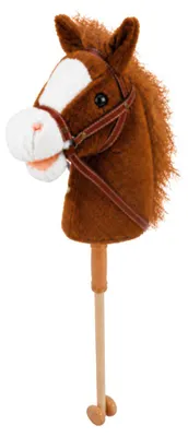 Productafbeelding van Hobby Paardenstok Paardenhoofd Galopperend hinnikgeluiden Bruin 100 Cm