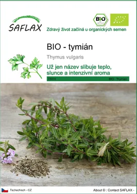 Obrázek produktu pro SAFLAX - BIO - tymián - Thymus vulgaris - 800 Semena