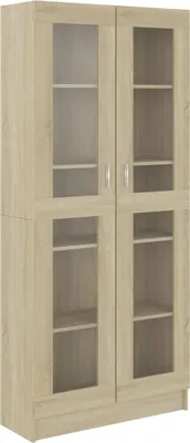 Obrázok produktu pre vidaXL Vitrína Sonoma dub 82,5x30,5x185 cm Materiál na báze dreva