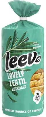 Obrázok produktu pre Leev Linzenwafels s rozmarínom, 117 g – chrumkavé slané šošovicové oblátky