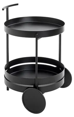 Produktbild von HAKU Servierwagen schwarz - Metall, B/H/T: 42x62x42 cm