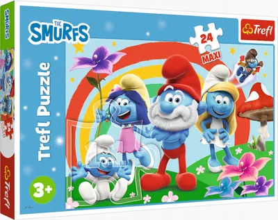 Produktbild von Trefl Puzzle Schlümpfe 24 Maxi - Kinderpuzzle The Smurfs