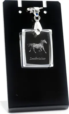 Produktbild von Zweibrücker - Crystal pendant with horse, photo necklace, unique jewellery by Art-Dog