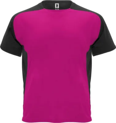 Productafbeelding van Roly - "Bugatti" T-shirt voor heren/dames, uni - Sportmodel PF4432 (maat L) (Fuchsia/Zwart)