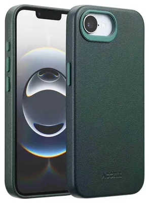 Immagine prodotto di Accezz MagSafe Cover posteriore in pelle iPhone 16e - Verde cedro