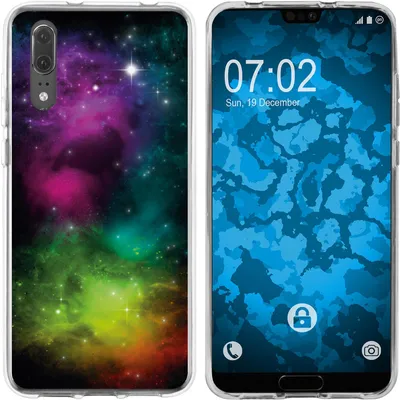 Produktbild von PhoneNatic Case kompatibel mit Huawei P20 Silikon-Hülle Space Starfield M7