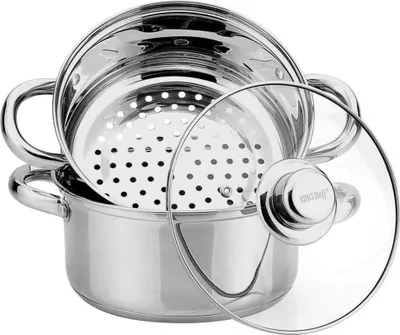 Produktbild von Kinghoff Dampfgartöpfe 2,5l 18cm 3 Elemente KH3315