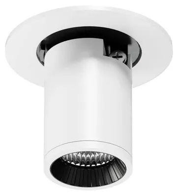 Obrázok produktu pre Nano Oxo R 4W LED zapúšťací reflektor, prepínač teploty farby 45°, 2700 K/3200 K/4000 K, matná biela – nastaviteľný profesionálny reflektor od Beneito & Faure