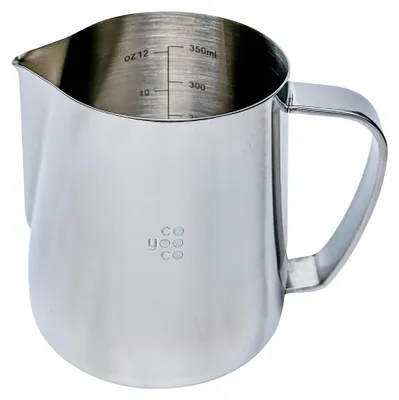 Produktbild von Coyooco Milchkännchen Silber 350 ml (Latte Art)