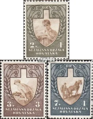 Produktbild von Briefmarken Kroatien 1943 Mi 94-96 (kompl.Ausg.) postfrisch Arbeitsdienst