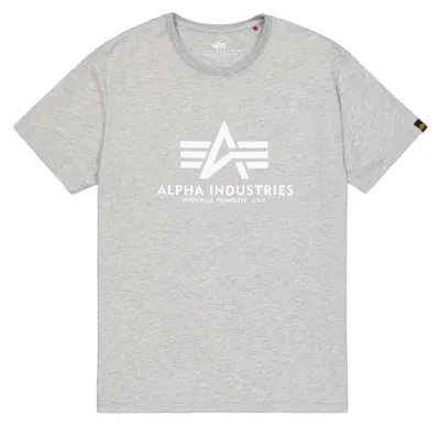 Produktbild von ALPHA INDUSTRIES Herren Basic T-shirt, Grey Heather/White 230, M