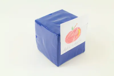 Produktbild von Schaumstoffwürfel mit 6 Taschen, blau