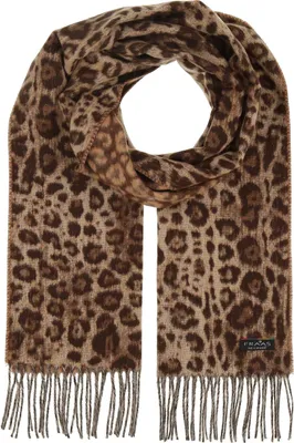 Productafbeelding van FRAAS sjaal Scarf with Animal-Print Camel veelkleurig