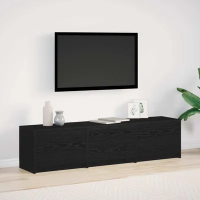 Immagine prodotto di Maison Exclusive - Mobile TV nero, finitura effetto legno di quercia, realizzato in materiale composito