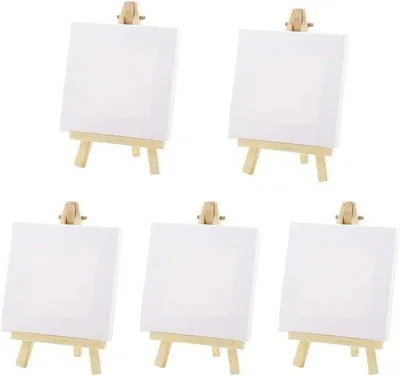 Produktbild von Miniaturentafelset aus Holz - 5 Stück - Kreatives Malen