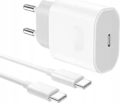 Immagine prodotto di caricatore da parete da 20 W per iPhone 15 / Galaxy S24 / Ultra + cavo USB-C
