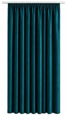 Produktbild von Vorhang Petrol Kräuselband Verdunkelung 140x245 cm Samt weich blickdicht Gardine
